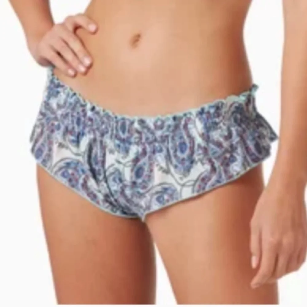 New! Frankie's Bikinis Pippa Shine Bikini Brief paisley thong 1076